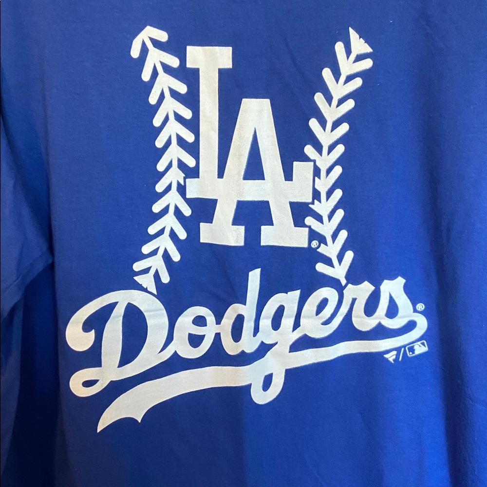 NWOT Fanatics Los Angeles Dodgers Blue Long Sleeve Shirt 17 Ohtani - Picture 3 of 6